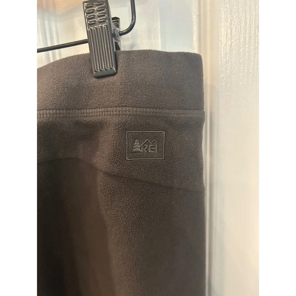 REI Fleece Pants Brown‎ Recycled Polyester Straight Leg Hiking Outdoor Trousers